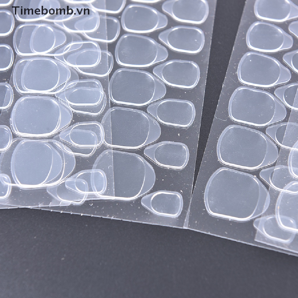 (Hàng Mới Về) Bộ 10 Miếng Dán Hai Mặt Trong Suốt Trang Trí Móng Tay