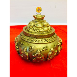 Hũ Vàng Ngũ Lộ Thần Tài 9cm - Tượng Đồng Phong Thủy