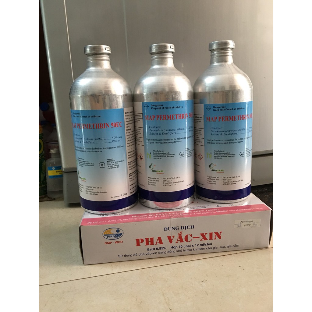 DIỆT MUỖI CHAI NHÔM PERMETHRIN 50EC (1 lít)