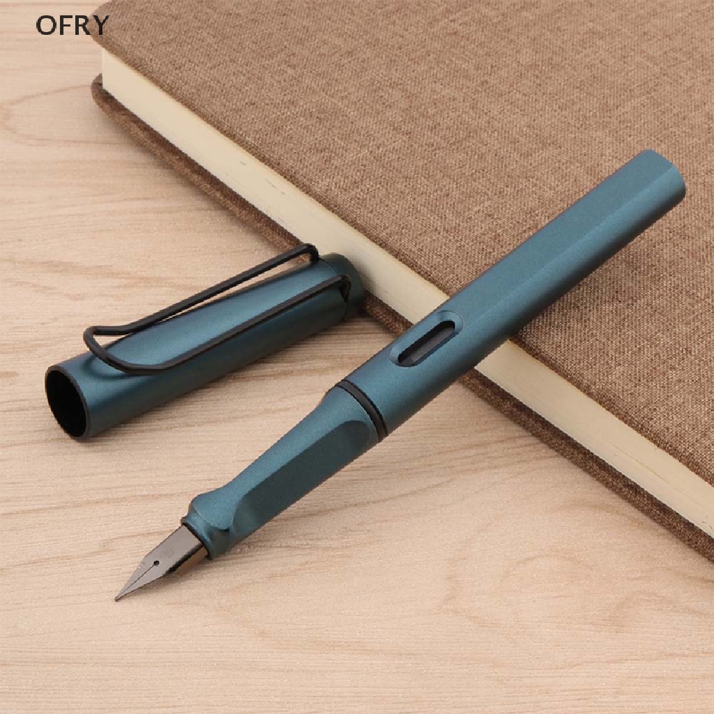OF Dark Grey Fountain Pen Clip Plastic Ink Pens Stationery School Office Supplies RY