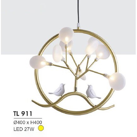Đèn thả khung tròn đôi chim trang trí bàn ăn, phòng ngủ T 2199, T 2201