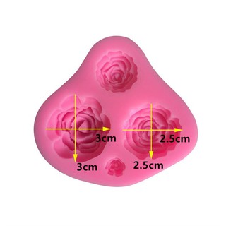 Khuôn Silicone 4D Hoa Hồng Vĩ 4C
