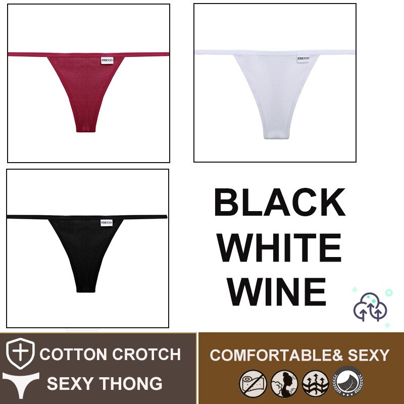 Cute Byte Bộ 3 Quần Lót Cotton Lọt Khe Quyến Rũ Dễ Thương Cho Nữ