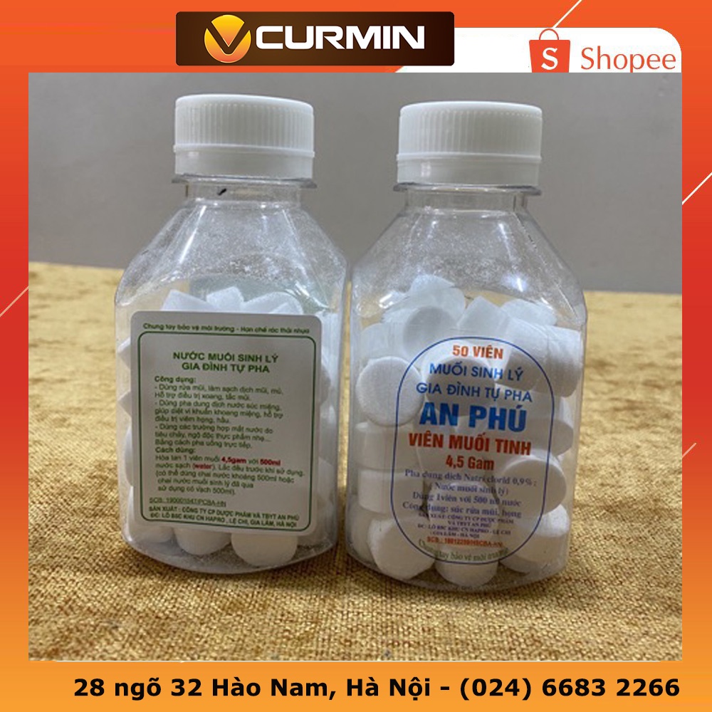 Viên Muối Sinh Lý NACL 0,9% [Hộp 20-50 viên]