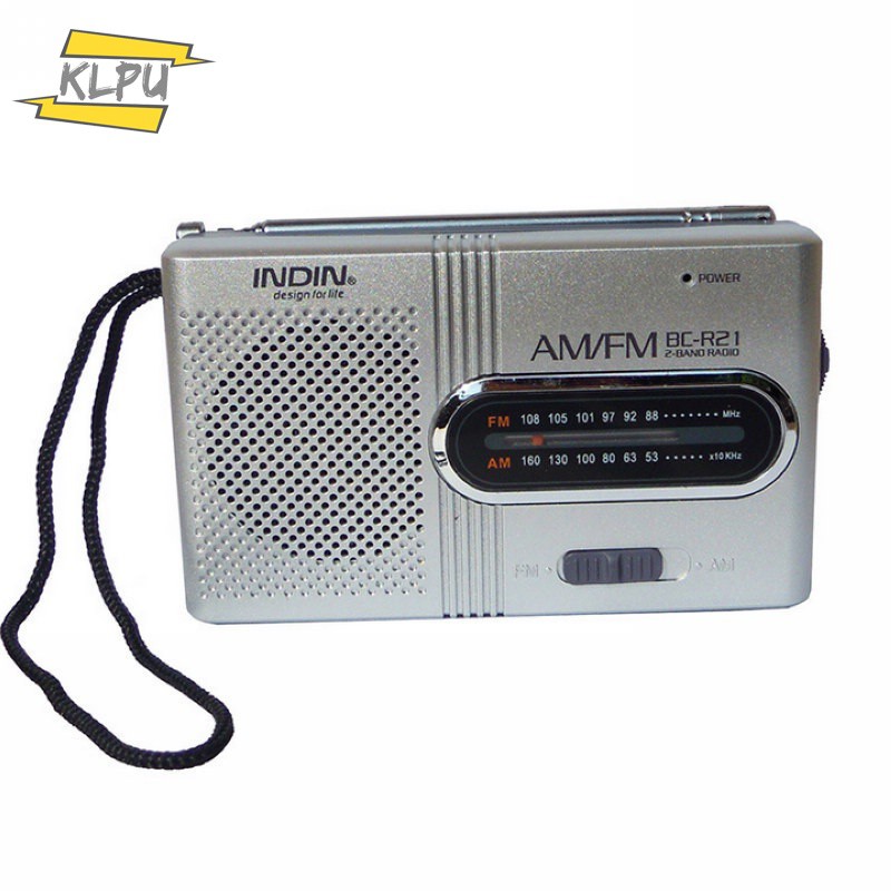 KLPU Pocketradio AM/FM Mini Portable Radio Telescopic Antenna Radio Pocket World Receiver Speaker Gifts