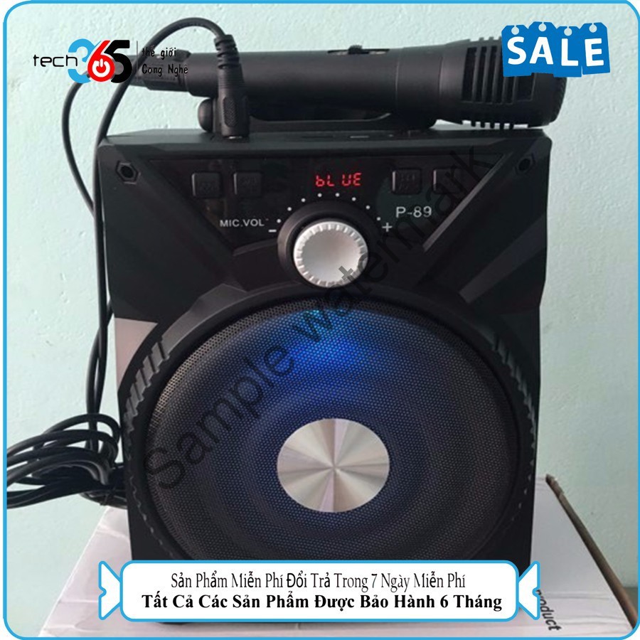 [ Loa Karaoke Bluetooth P88 89 - BH 6 tháng (Tặng Micro có dây)