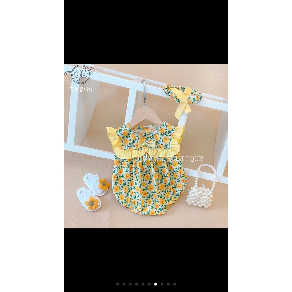 Quần áo bé gái - Set body kèm turban