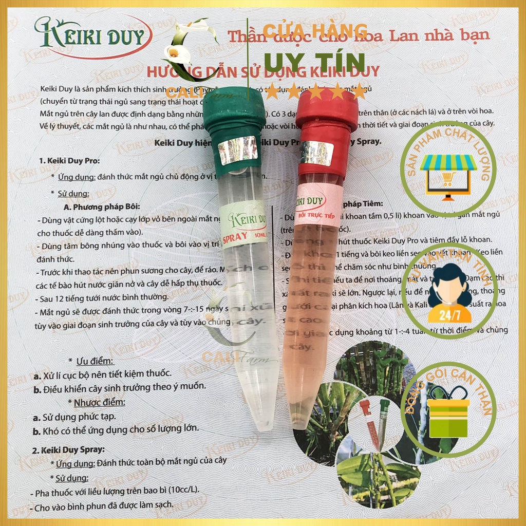 Keiki Duy xanh kích mầm, kích chồi dạng phun Spray cho lan- 10ml/ống