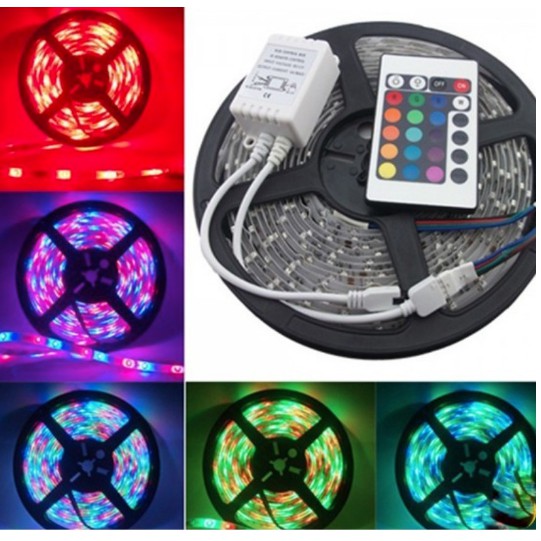LED DÂY DÁN 7 MÀU (RGB) 12V 3A BỘ ĐIỀU KHIỂN HIỆU ỨNG (CHƯA BAO GỒM NGUỒN)