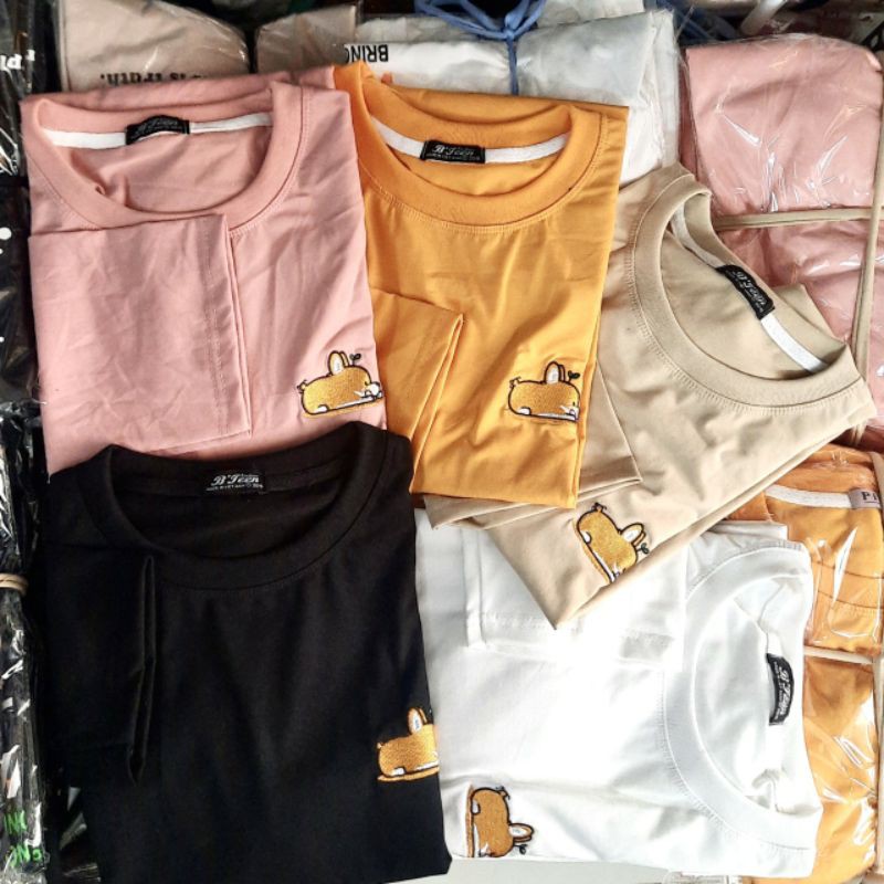 Áo thun tay dài Hình thật B'Teen Thêu cún