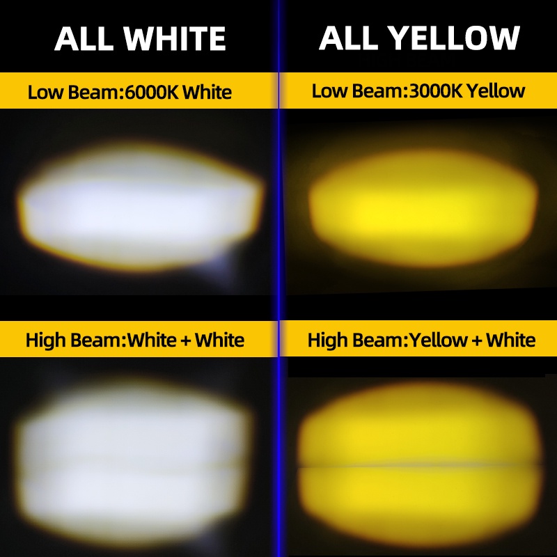 Bóng Đèn Pha LED Hai Màu 2023 T19 P15D PX15D H6M H4 HS1 Ba20D H6 Hi / Lo 6000K Ánh Sáng Trắng 3000K AC DC 9-80V Cho Xe Mô Tô