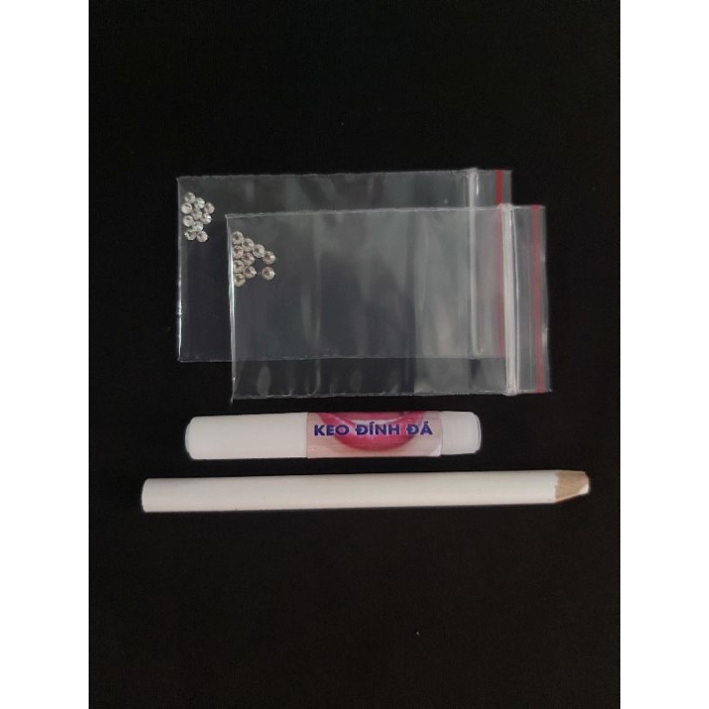 20 Viên Đá Đính Răng, Dán Răng Tặng Kèm Keo Và Bút