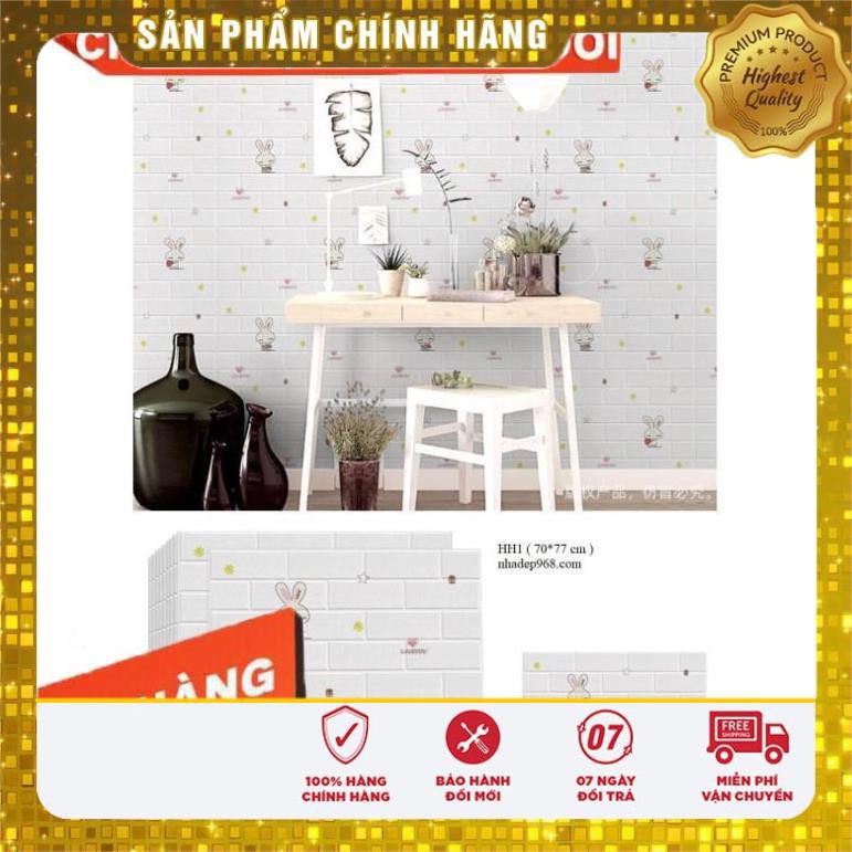 Bộ 10 Tấm Xốp Dán Tường Hoạt Hình Con Thỏ Cho Trẻ Em Dễ Thương Mẫu Mới 2020