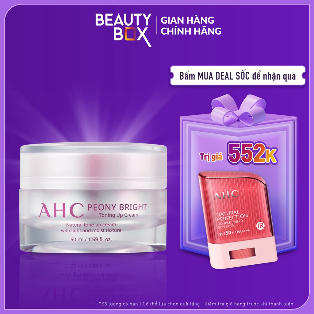 Kem Dưỡng Làm Sáng Da AHC Peony Bright Toning Up Cream 50ml