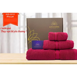 Set khăn cao cấp Lotus làm quà tặng 20/10