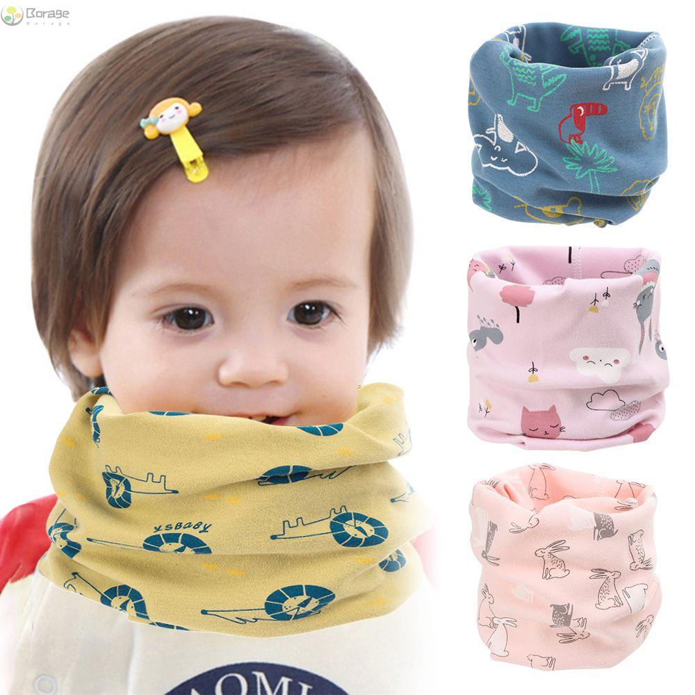 Khăn Choàng Cổ Cotton Họa Tiết Hoạt Hình Nhiều Màu Sắc Cho Bé