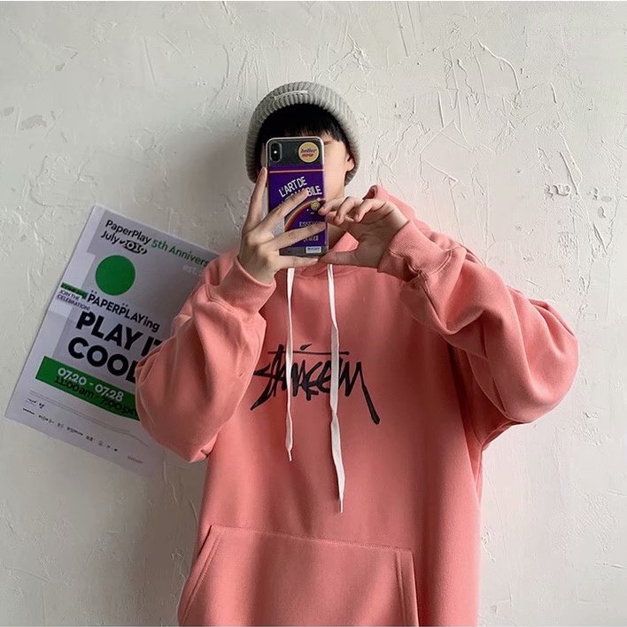 Áo hoodie dáng rộng in họa tiết thời trang mùa đông cho nam có 5 màu tùy chọn size M-5XL