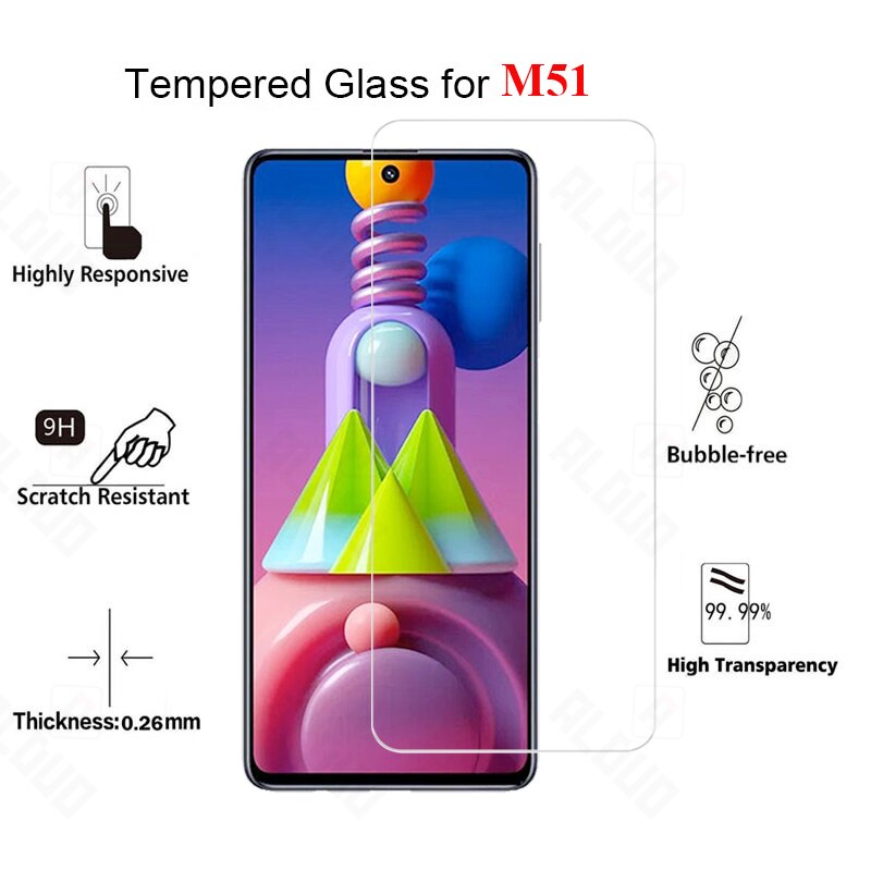 Kính cường lực bảo vệ màn hình 2 trong 1 cao cấp cho Samsung Galaxy M51