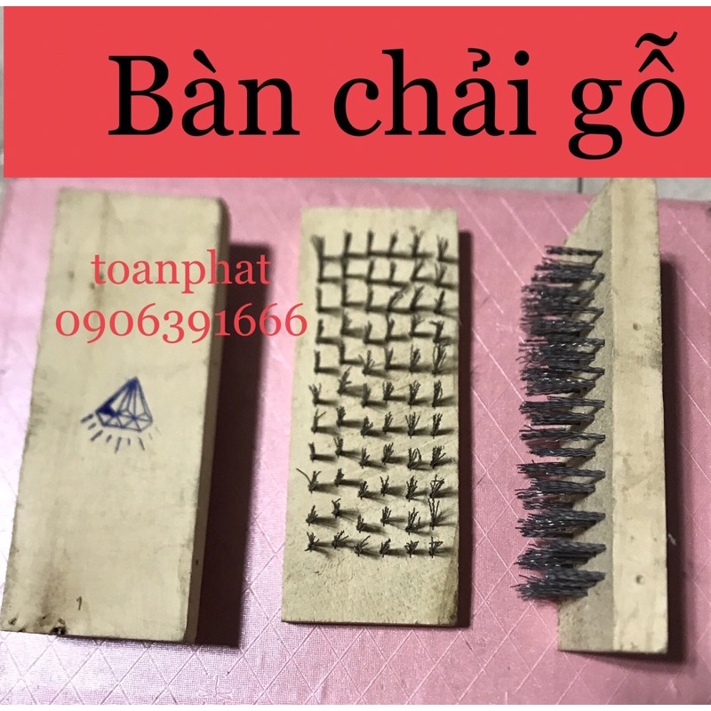 Bàn chải sắt cán gỗ- Cọ sắt cán gỗ có tay cán và không cán