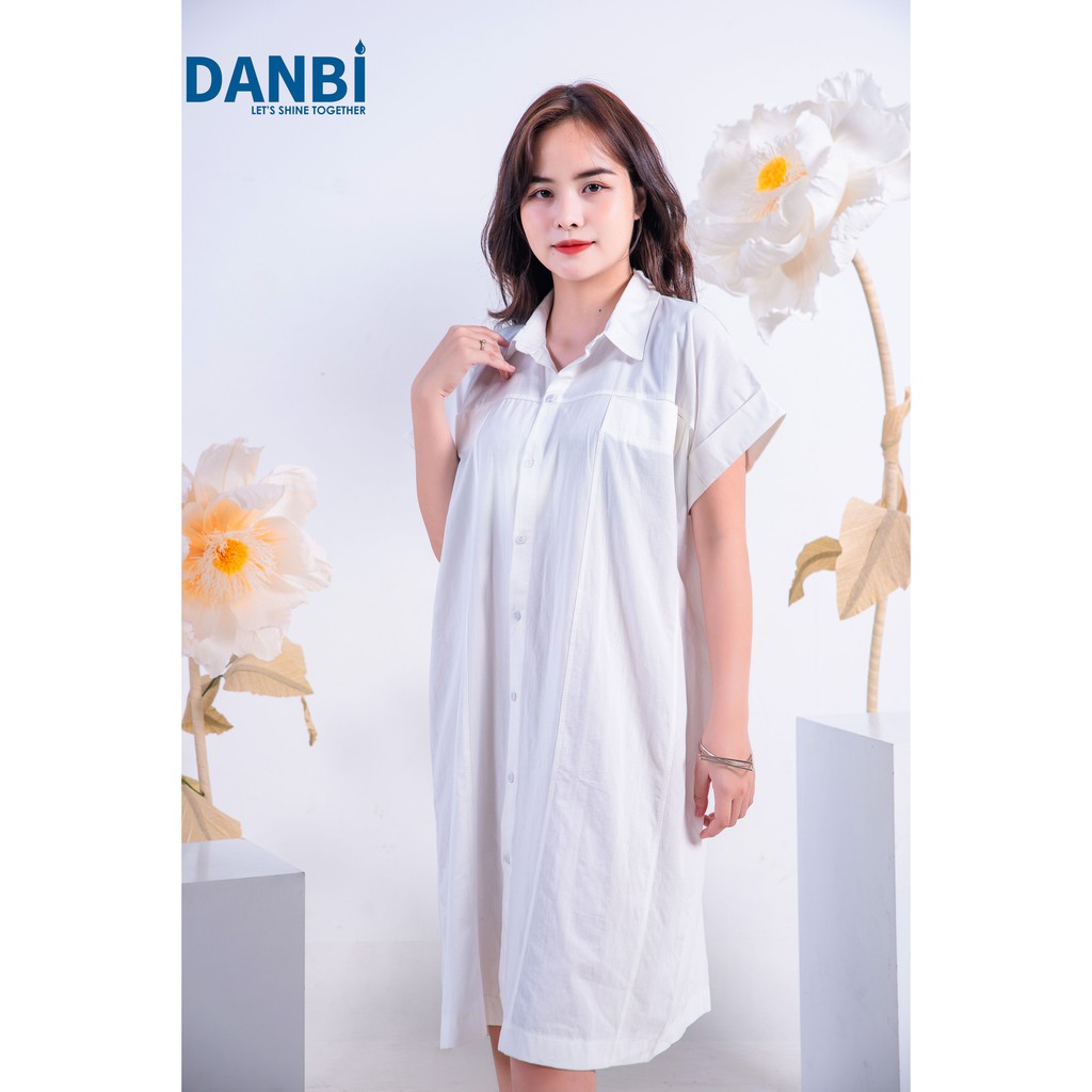 Váy Suông Trắng Cổ Sơmi