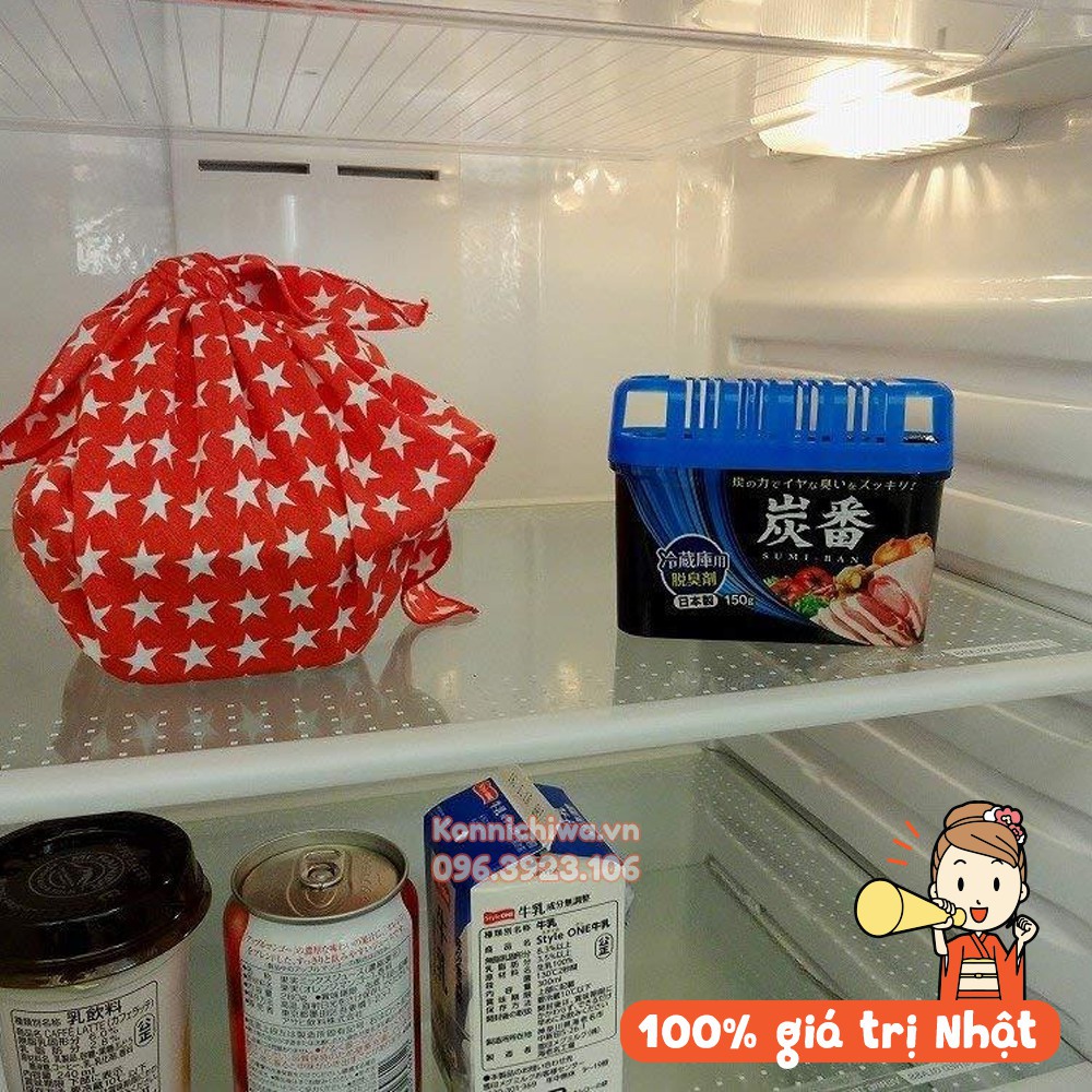 [Hàng Nhật Chính Hãng] Khử mùi tủ lạnh 150g| Hộp khử mùi tủ lạnh than hoạt tính Kokubo Nhật Bản