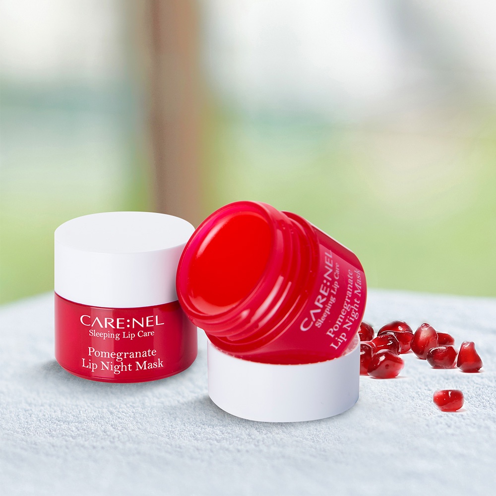 Mặt Nạ Ngủ Môi Cấp Ẩm, Tẩy Tế Bào Chết Hương Lựu Care:nel Pomegranate Lip Night Mask - Đỏ