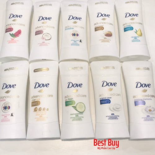 [USA] Lăn Khử Mùi Dove Advanced Care Khô Thoáng Dịu Nhẹ Hương Trái Cây 74g (Sáp - Nữ)