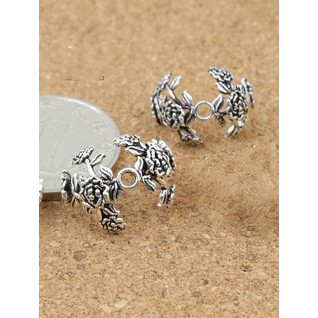 Charm bạc s925 hoa bọc đá Kiểu 2 CH015