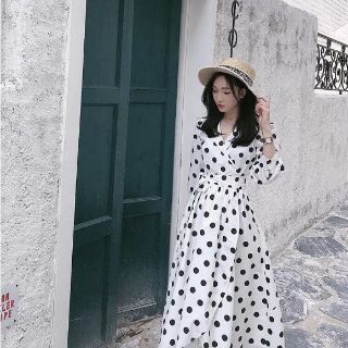 Váy maxi chấm bi QCCC