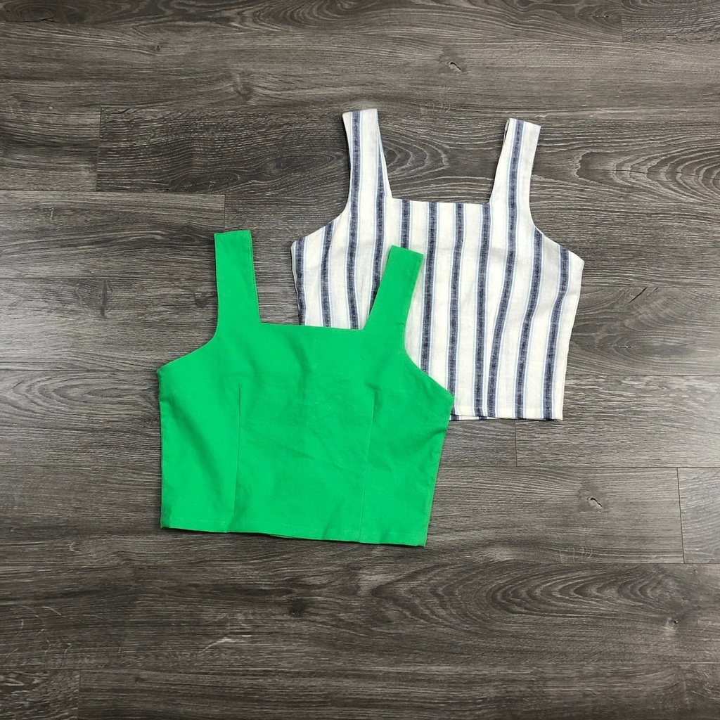 Áo HD PARIS crop nút dây bảng 2M