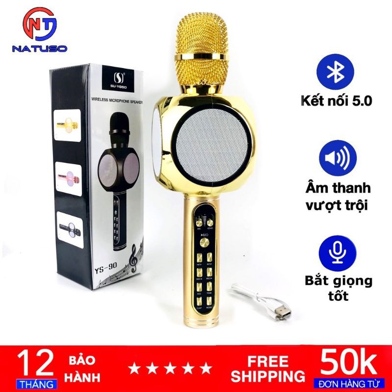 [Mã ELFLASH5 giảm 20K đơn 50K] Mic hát karaoke Ys90 nhiều màu sắc đẹp.