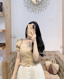 Áo croptop cổ u