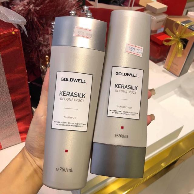 🇩🇪Goldwell🇩🇪Dầu gội xả siêu phục hồi Goldwell Kerasilk Reconstruct 250ml/200ml