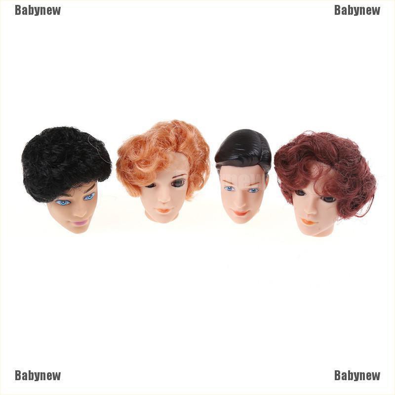 Babynew 3D Eyes Doll Head With Hair For Barbie Boyfriend Ken Male Heads Toy Accessories Hot