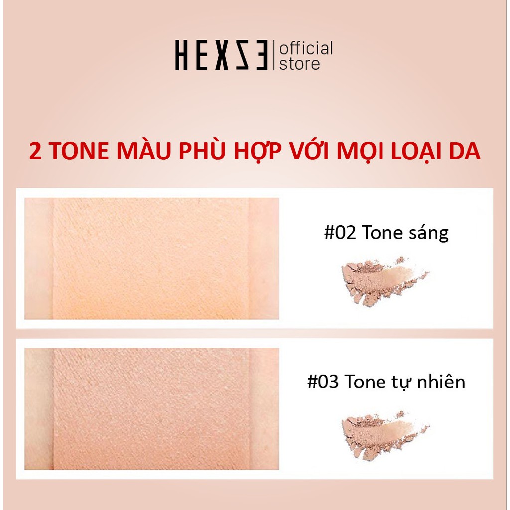 Phấn nén HEXZE dành cho mọi tone da TẶNG 01 BÔNG TẨY TRANG | BigBuy360 - bigbuy360.vn