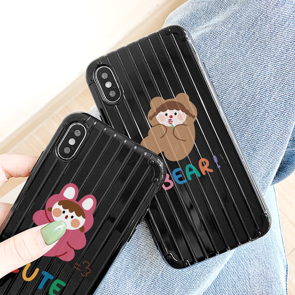 Ốp lưng iphone Cosplay bear sọc 3D chống va đập 5/5s/6/6plus/6s/6splus/7/7plus/8/8plus/x/xr/xs/11/12/pro/max/plus/promax | BigBuy360 - bigbuy360.vn