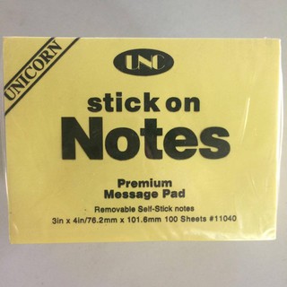 Giấy note 3x4 unc vàng - xấp