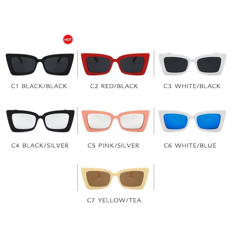 Kính mát mắt mèo chống UV400 phong cách Retro Hàn Quốc