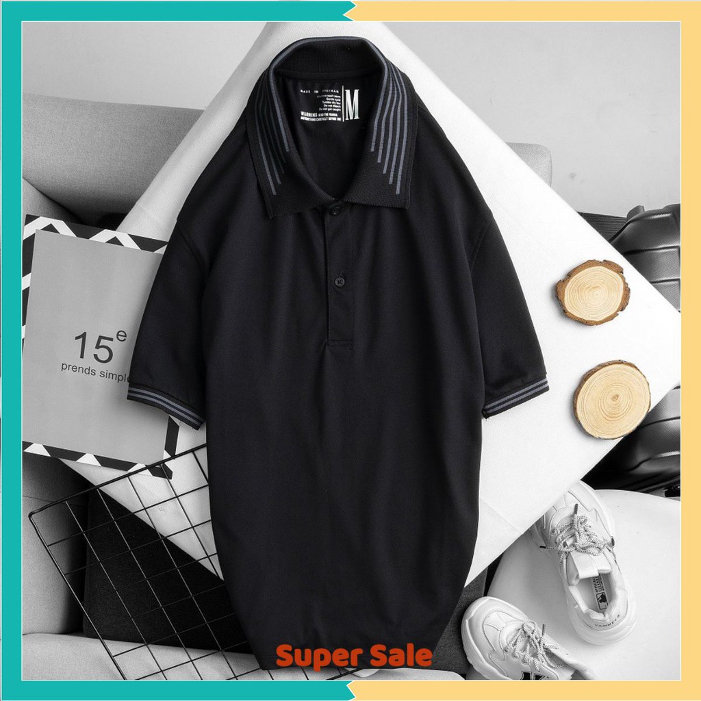 Áo Thun Nam Tay Ngắn | Áo Phông Nam Tay Lỡ Cổ Đứng Thời Trang Cao Cấp A02-002 nguyenthuykieu_shop1