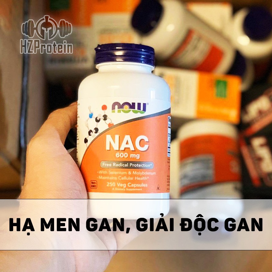 NOW NAC 600MG - VIÊN UỐNG GIẢI ĐỘC GAN, HẠ MEN GAN, BẢO VỆ PHỔI, HỆ HÔ HẤP