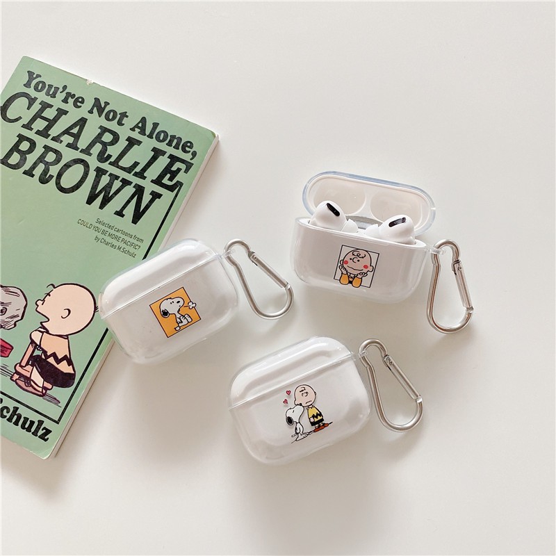Vỏ bảo vệ hộp sạc tai nghe AirPods 1/2/Pro bằng PC chống rơi họa tiết Snoopy xinh xắn | BigBuy360 - bigbuy360.vn