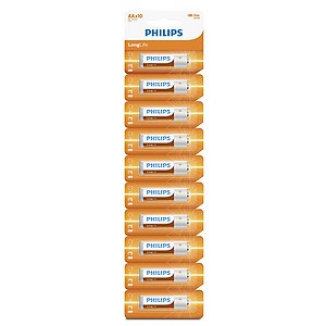 Vỉ 10 viên Pin AA Longlife Philips R6L10S