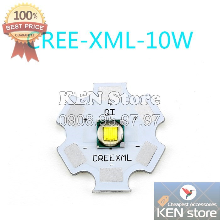 Bóng led, nhân led, chip led CREE XML T6 10W 3V - 3,7V DC