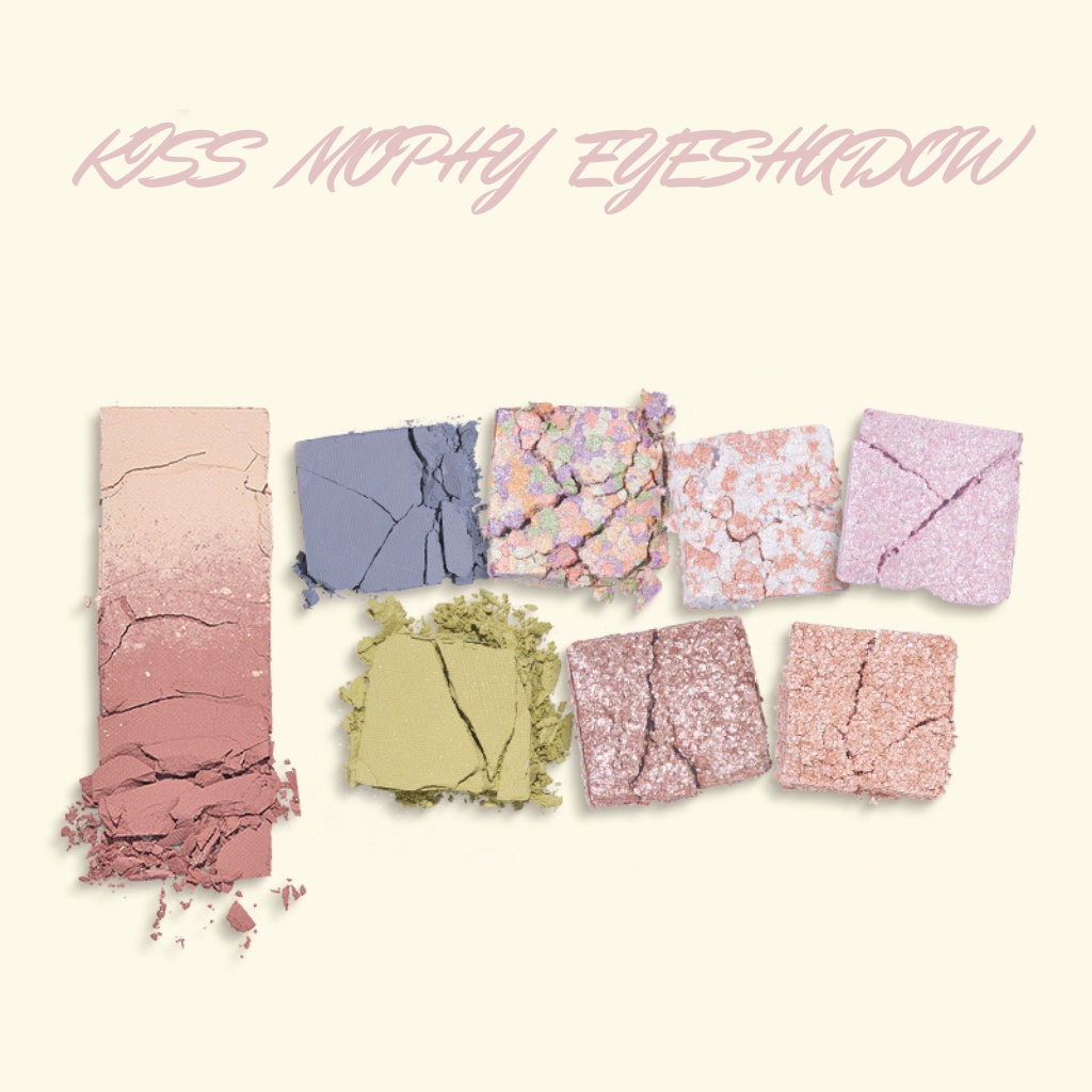 Bảng phấn mắt KISS MOPHY 20 ô tông ấm và nhũ lấp lánh - bảng phấn mắt JINT