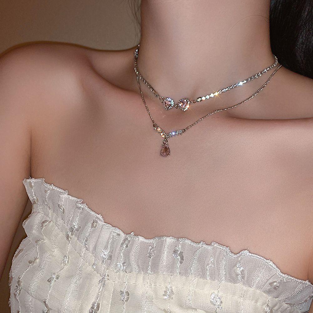 Vòng Cổ Choker Mặt Hình Giọt Nước / Trái Tim Thời Trang Cổ Điển Thanh Lịch Dành Cho Bạn Nữ VANES1