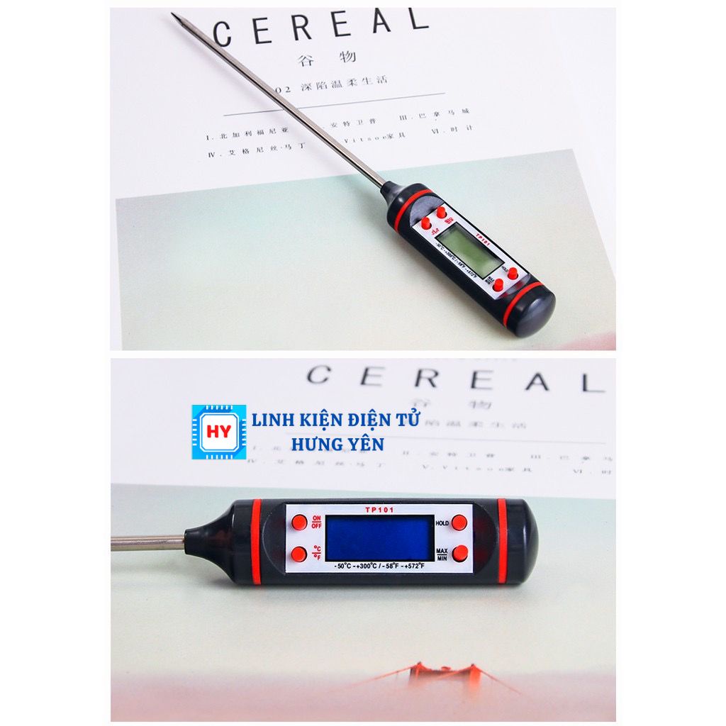 Que đo nhiệt độ TP101 Dụng cụ nhiệt kế đo nhiệt độ thực phẩm, nước