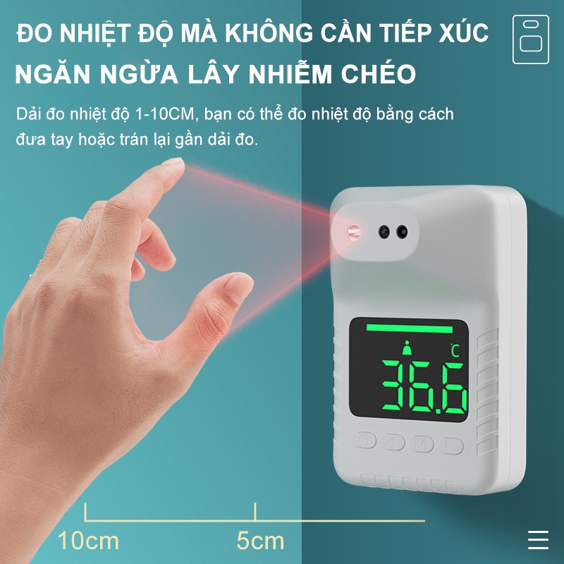 Nhiệt kế điện tử hồng ngoại đa năng đo trán đo nhanh, chính xác Đo lường tự độn Tặng kèm pin, bảo hành 12 tháng {NBCWJ}