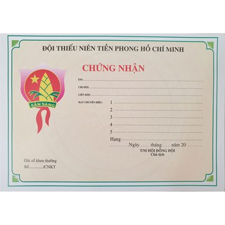 500 Giấy chứng nhận Đội Thiếu niên tiền phong HCM