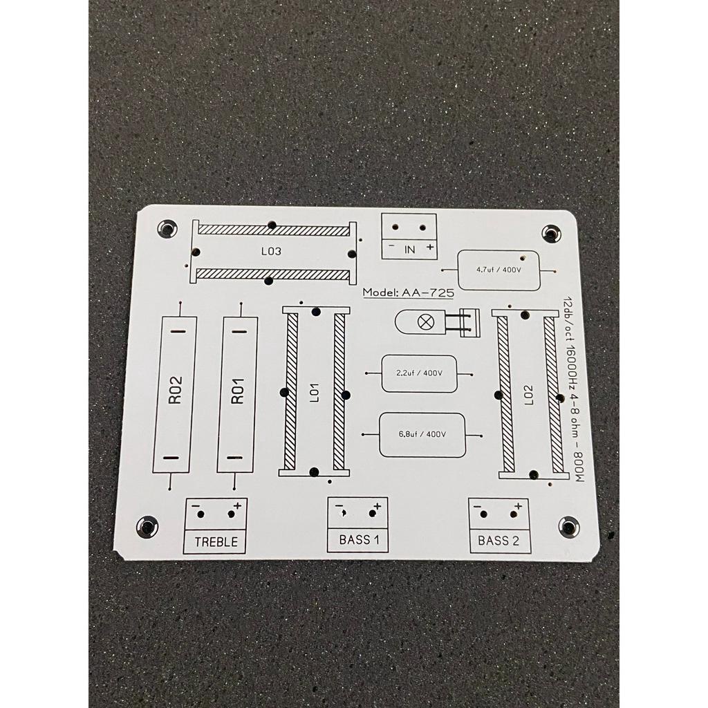 Mạch PCB phân tần full đôi 2 BASS 1 TREBLE