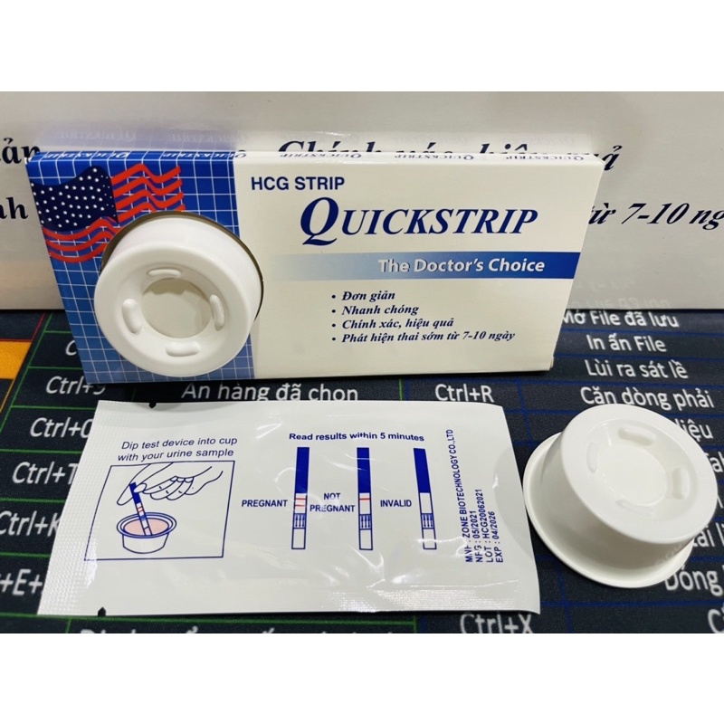 [GIÁ RẺ NHẤT] Que thử thai Quickstrip Mỹ chính hãng giúp phát hiện thai sớm và chính xác